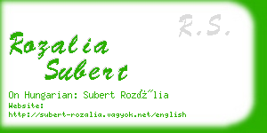 rozalia subert business card